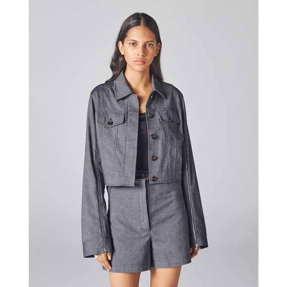 $595 ADEAM x Carolyn Murphy Yama Jacket Dark Indigo Size M - Picture 1 of 7